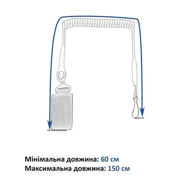Страховочный шнур для пистолета Липучка-Карабин Олива