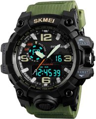 Тактические противоударные часы Skmei Strong Army Green
