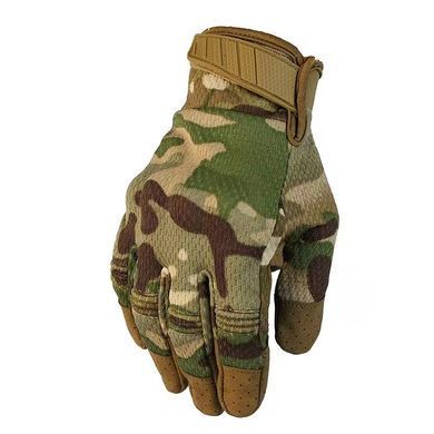 Тактические перчатки полнопалые с защитой Multicam, Multicam, S