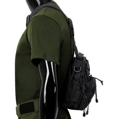 Single-strap backpack MFH Shoulder Bag Black