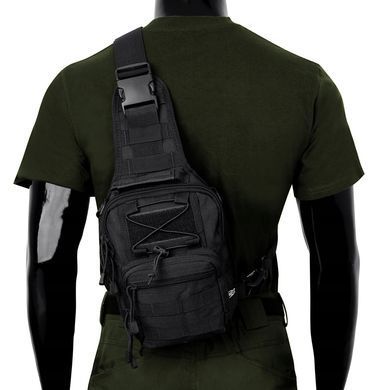 Single-strap backpack MFH Shoulder Bag Black