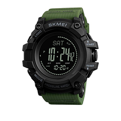 Годинник тактичний з барометром Skmei Hunter Army green