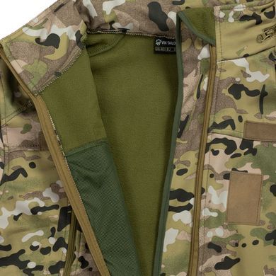 Куртка с липучками для шевронов Vik-Tailor SoftShell, MultiCam, 46