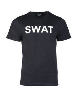 Футболка Mil-Tec с принтом "SWAT" Черная, Black, XL