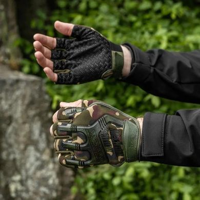 Перчатки тактические безпалые Mechanix M-Pact Gloves Woodland, Вудленд, M