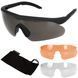 Окуляри балістичні SWISS EYE&reg; Raptor Black (3 лінзи)