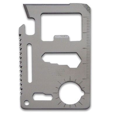 Карта-мультитул в чехле Survival Tool Card with Pouch Серебряная