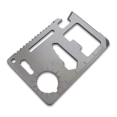 Карта-мультитул в чехле Survival Tool Card with Pouch Серебряная