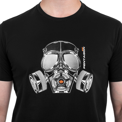 Футболка T-Shirt Pentagon "Gas-Mask", Black, 4XL