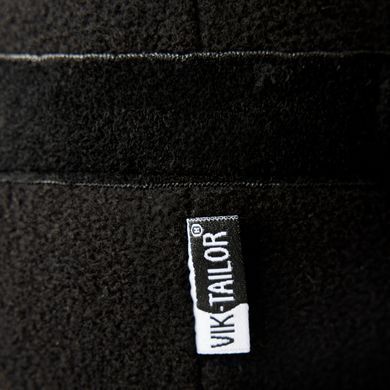 Шапка флісова без відвороту Vik-Tailor з липучками Чорна, Black, 56