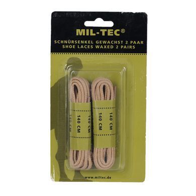 Шнурки вощеные MIL-TEC 140 см Койот