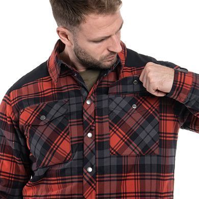 Сорочка Helikon Winter Warden Long Sleeve - Slate Crimson Plaid, Червоний, S