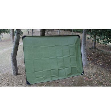 Брезент спасательный MFH Emergency Tarp Olive с алюминиевым покрытием